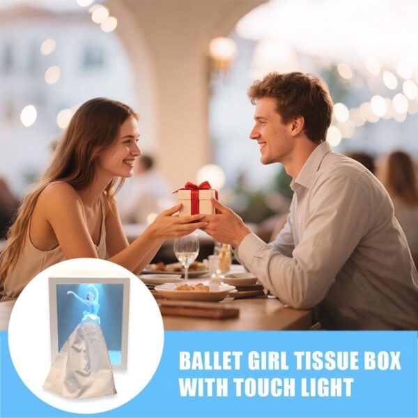 Ballet Girl Tissue Box with Touch Light