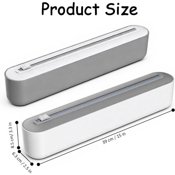 Magnetic Plastic Wrap Dispenser with Cutter