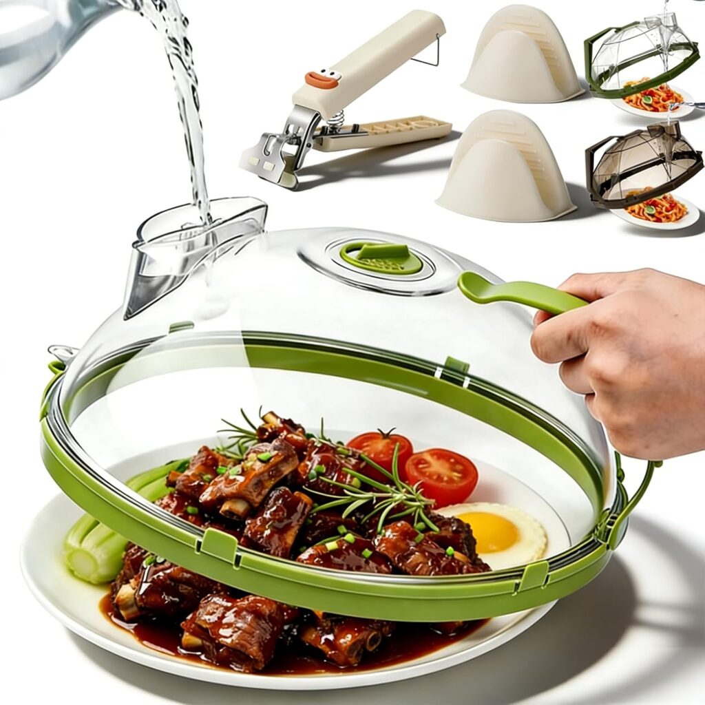Microwave Splatter Cover with Water Steamer