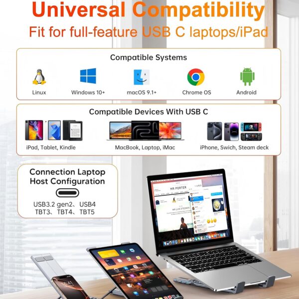 819GmAX1FuL._AC_SL1500_ Laptop Docking Station Dual Monitor Stand