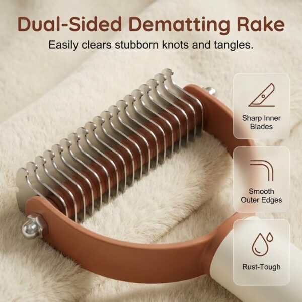 Double Sided Dematting Comb for Cats and Dogs