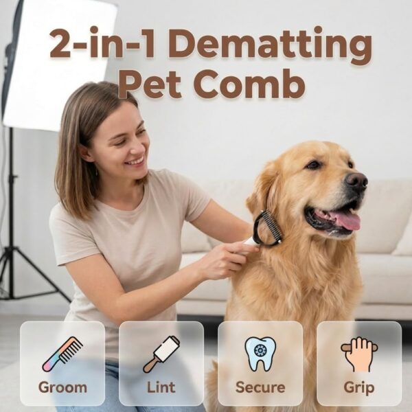 Double Sided Dematting Comb for Cats and Dogs