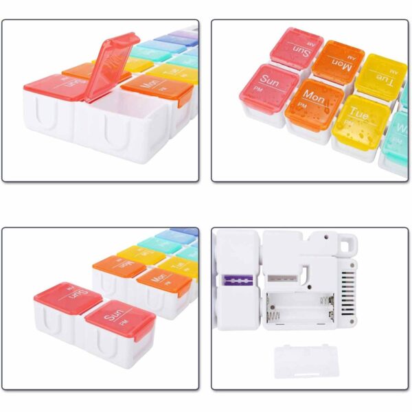 6150nUWBzJL._AC_SL1280_ 7-Day Pill Organizer with Medicine Reminder Alarm