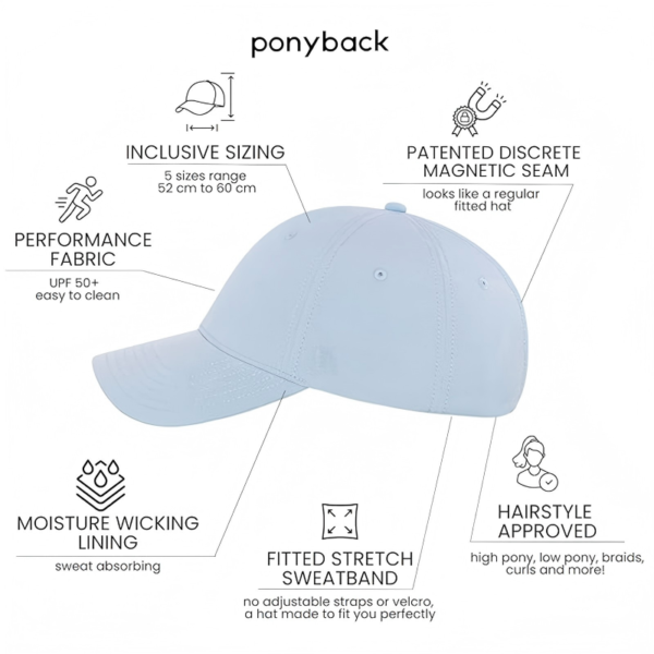 Sporty Women's Baseball Cap with Magnetic Closure