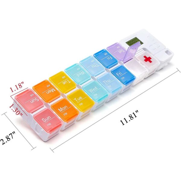 61qe9ysL7BL._AC_SL1280_ 7-Day Pill Organizer with Medicine Reminder Alarm