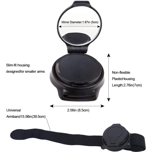 2 Pack 360° Wristband Bike Rear View Mirrorwrist