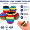 6 Pack Hand-Made Knitted Footbag Sacks