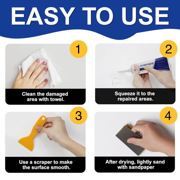 2 Pack Efficient Drywall Repair Kit with Scraper