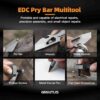 EDC Pry Bar Multitool with Bi-Directional Ratchet Screwdriver