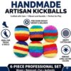 6 Pack Hand-Made Knitted Footbag Sacks