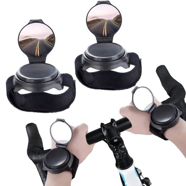 2 Pack 360° Wristband Bike Rear View Mirrorwrist