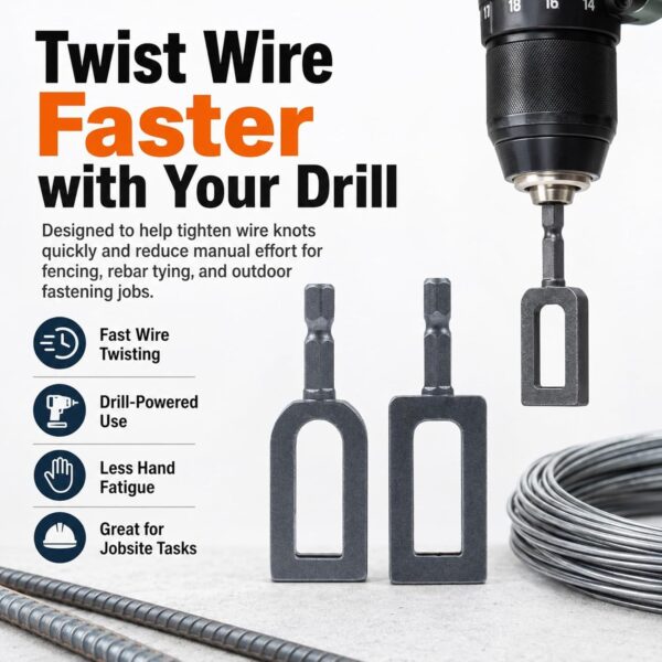 2 Pack Wire Twister Tool for Drill