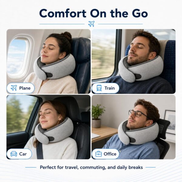 Purroch G-Shape Memory Foam Travel Neck Pillow
