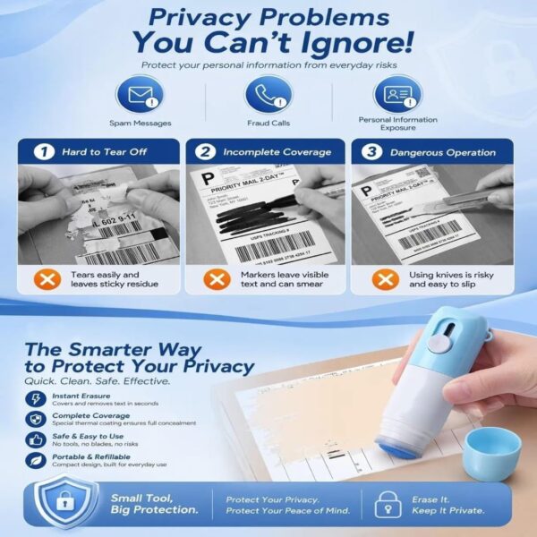 2-in-1 Box Cutter Thermal Paper Eraser