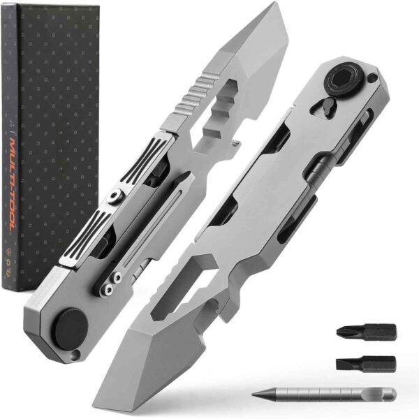 EDC Pry Bar Multitool with Bi-Directional Ratchet Screwdriver