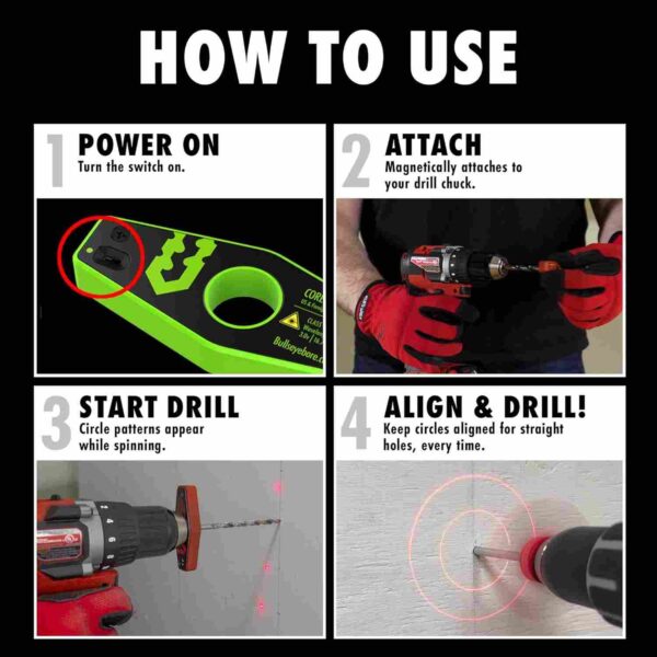 Magnetic Green Laser Drill Guide