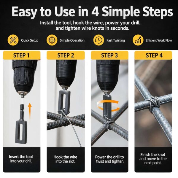 2 Pack Wire Twister Tool for Drill