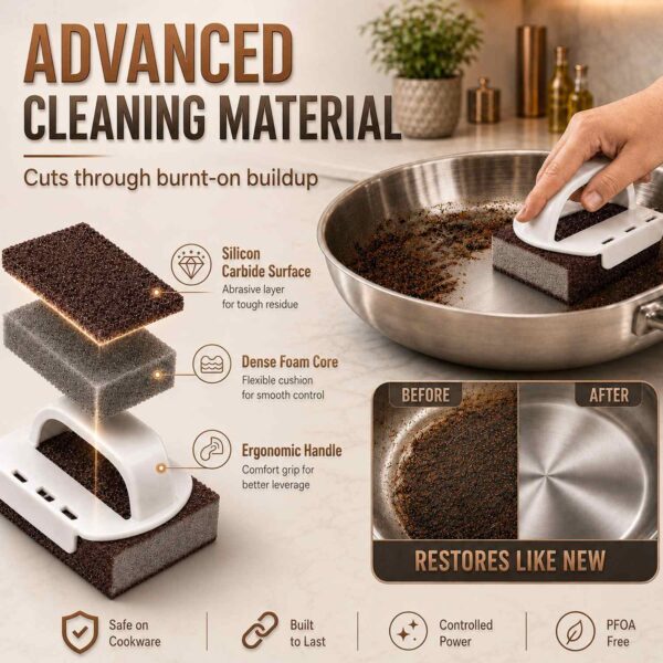 5 Pack Decontamination Cleaning Brush with Handle