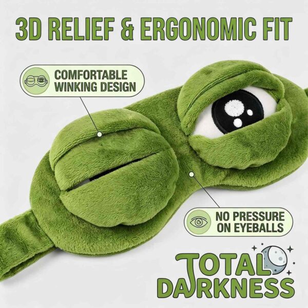 3D Funny Frog Sleep Mask