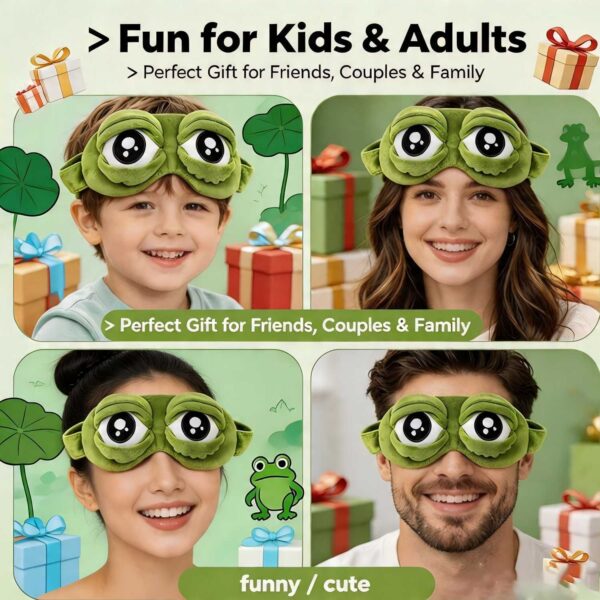 3D Funny Frog Sleep Mask