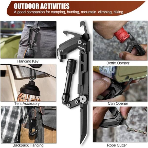 Carabiner Multitool 8-in-1 EDC Carabiners Pocket Knife
