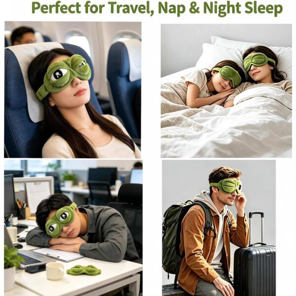 3D Funny Frog Sleep Mask