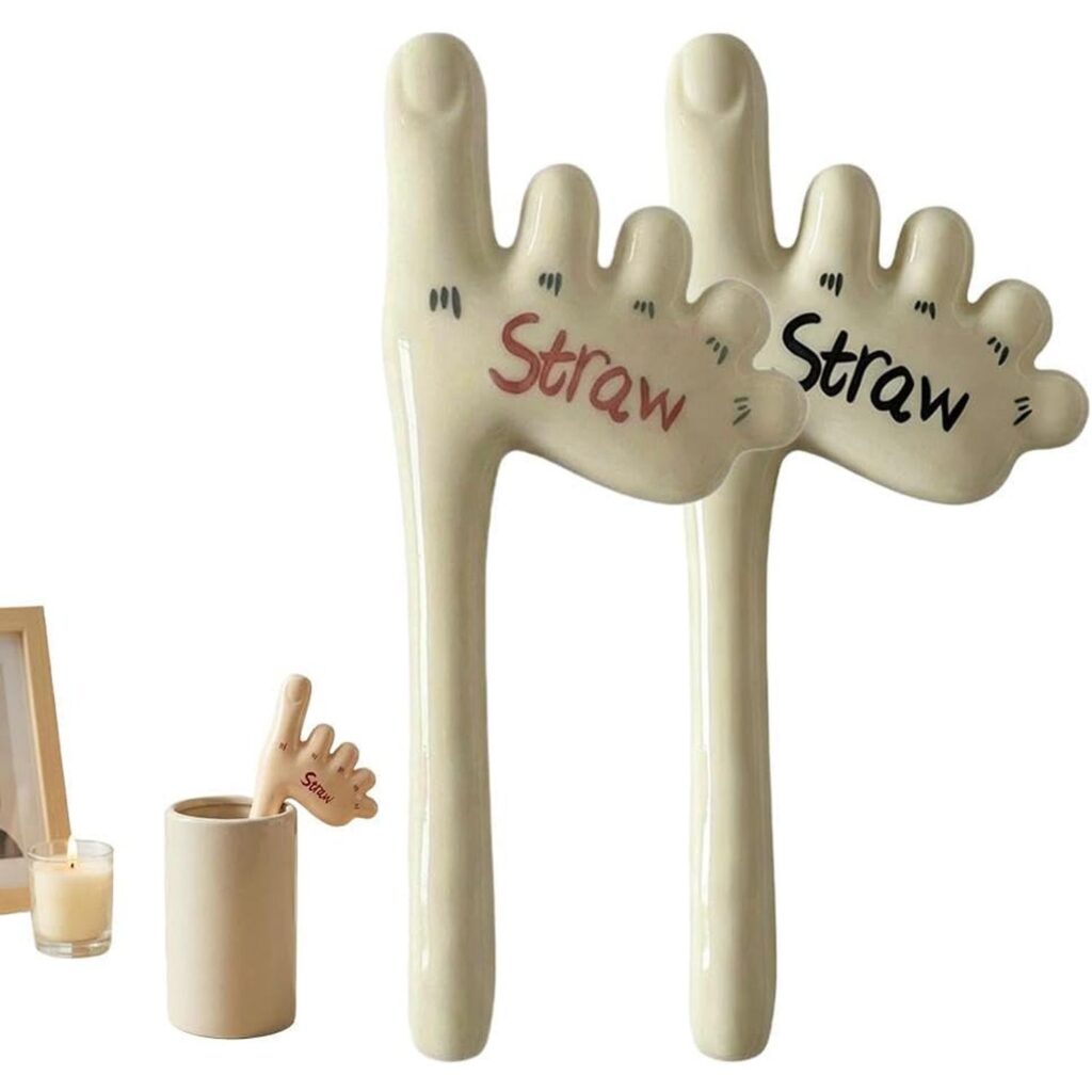 Handmade Ceramic Toe Straw