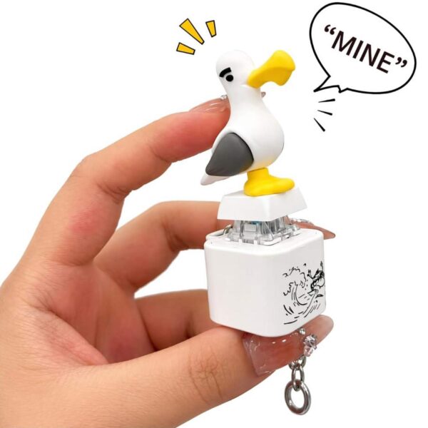 Seagull Mine Button Keychain