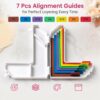61bS+MdasWL._AC_SL1500_ 7 Pcs Paper Crafting Alignment Guides with Storage Case