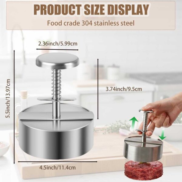 304 Stainless Steel Burger Press