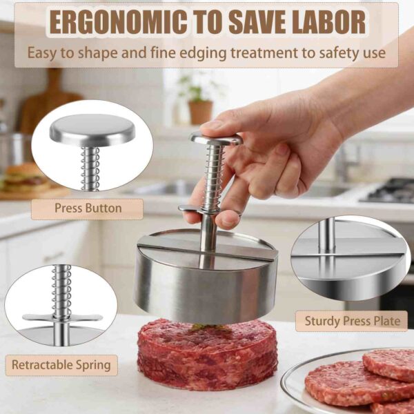 304 Stainless Steel Burger Press