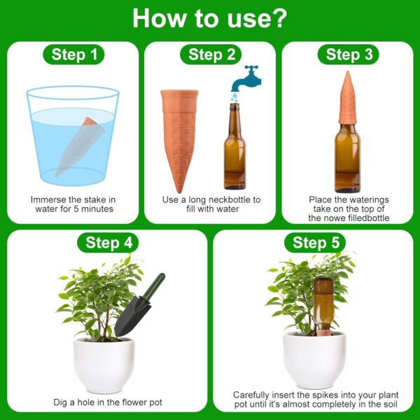 Terracotta Watering Spikes Devices