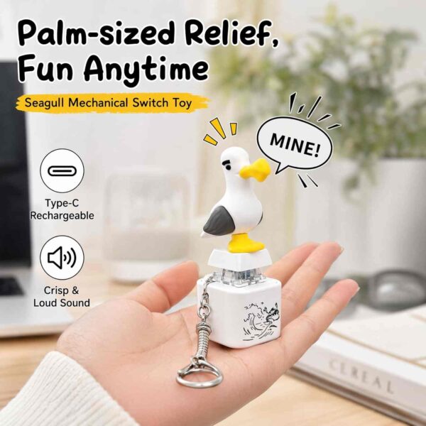 Seagull Mine Button Keychain