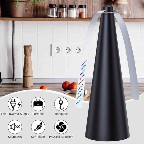 71a5a6vV6IL._AC_SL1500_ 4 Pack Bug Fan Fly Deterrent with Holographic Blades