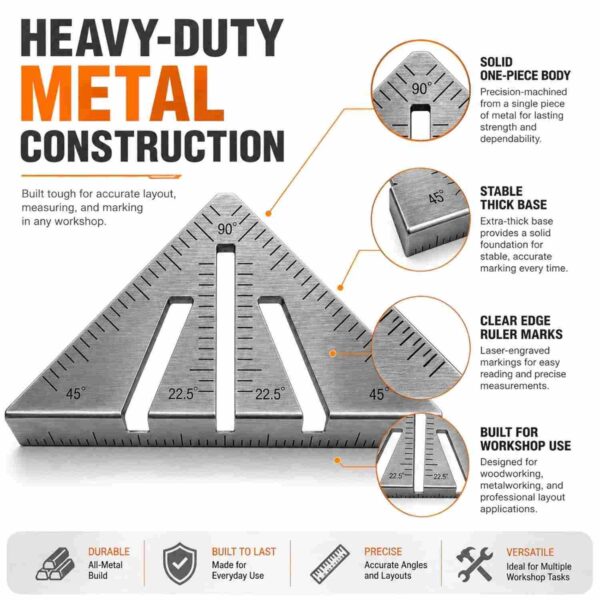 Heavy Duty Metalworking Miter Square