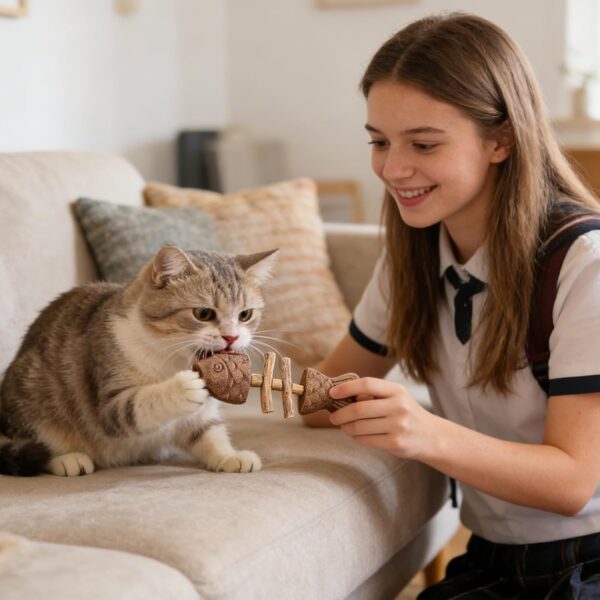 3 Pack Fish Bone Cat Dental Chew Toy