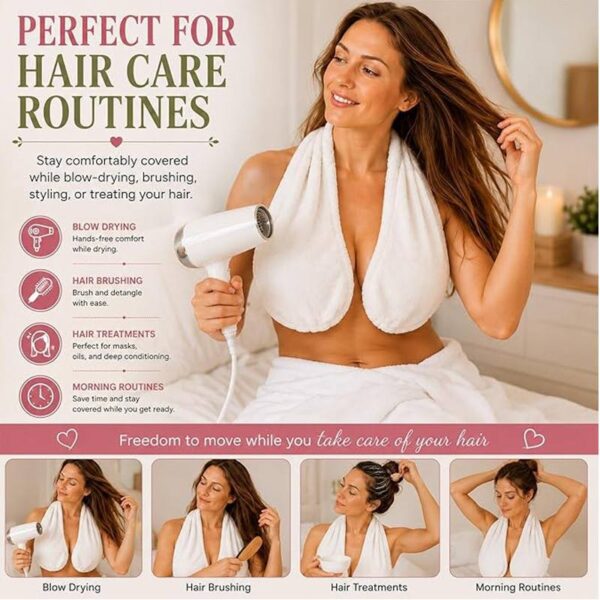 Hands-Free Adjustable Shower Towel Bra