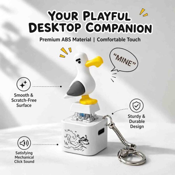 Seagull Mine Button Keychain