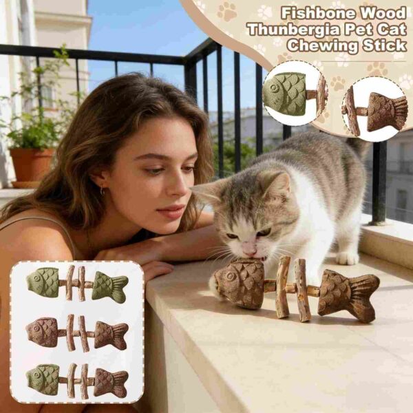 3 Pack Fish Bone Cat Dental Chew Toy