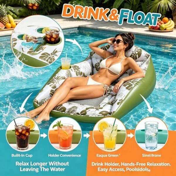 3-in-1 Inflatable Pool Lounge Chair
