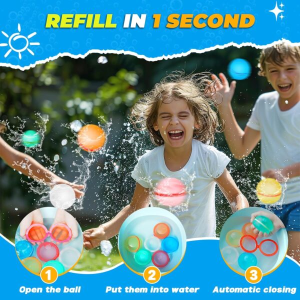 Reusable Magnetic Water Balloons with Mesh Bag