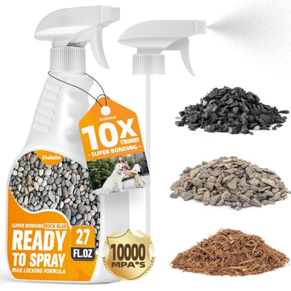 2 Pack 17oz Rock Glue for Landscaping with Sprayer