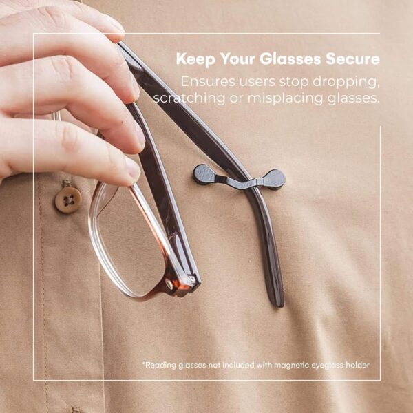 2 Pack Magnetic Glasses Holder Clip