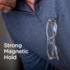 2 Pack Magnetic Glasses Holder Clip