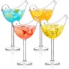 81twiXDC+iL._AC_SL1500_ 4 Pack Bird Cocktail Glasses