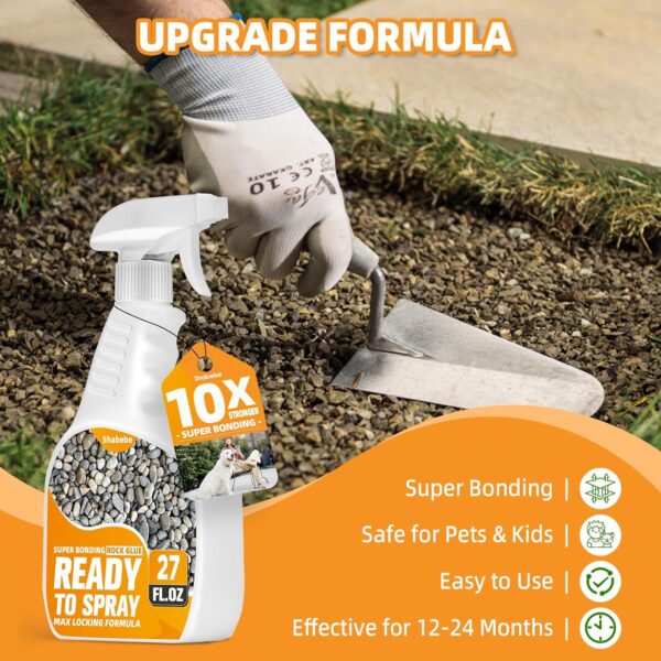 2 Pack 17oz Rock Glue for Landscaping with Sprayer