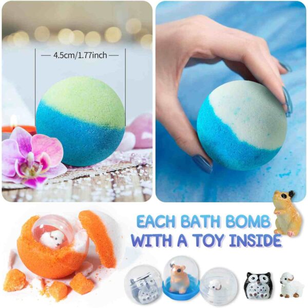 24 Pack Kids Bath Bombs with Toys