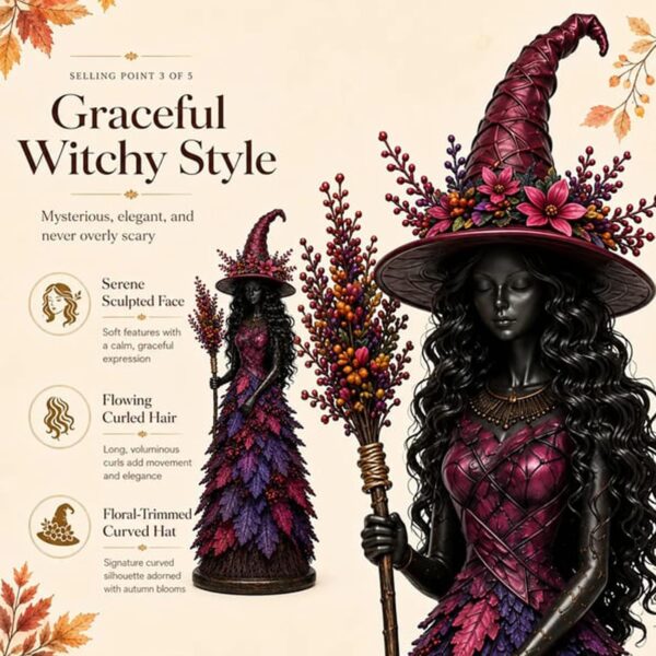 Enchanted Autumn Witch Figurine