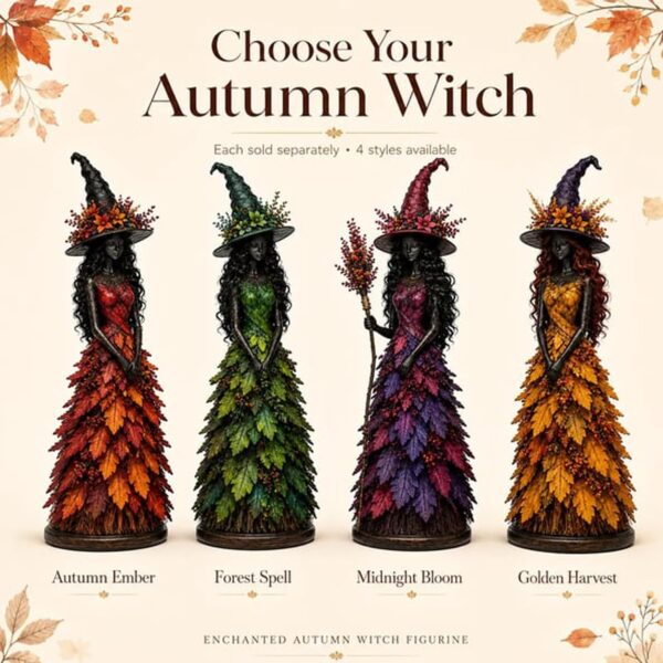 Enchanted Autumn Witch Figurine