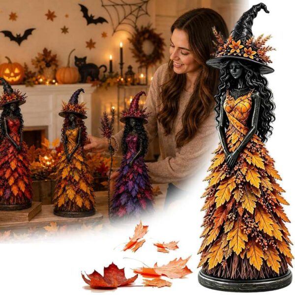 Enchanted Autumn Witch Figurine